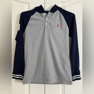 Boys POLO hoodie long sleeve shirt